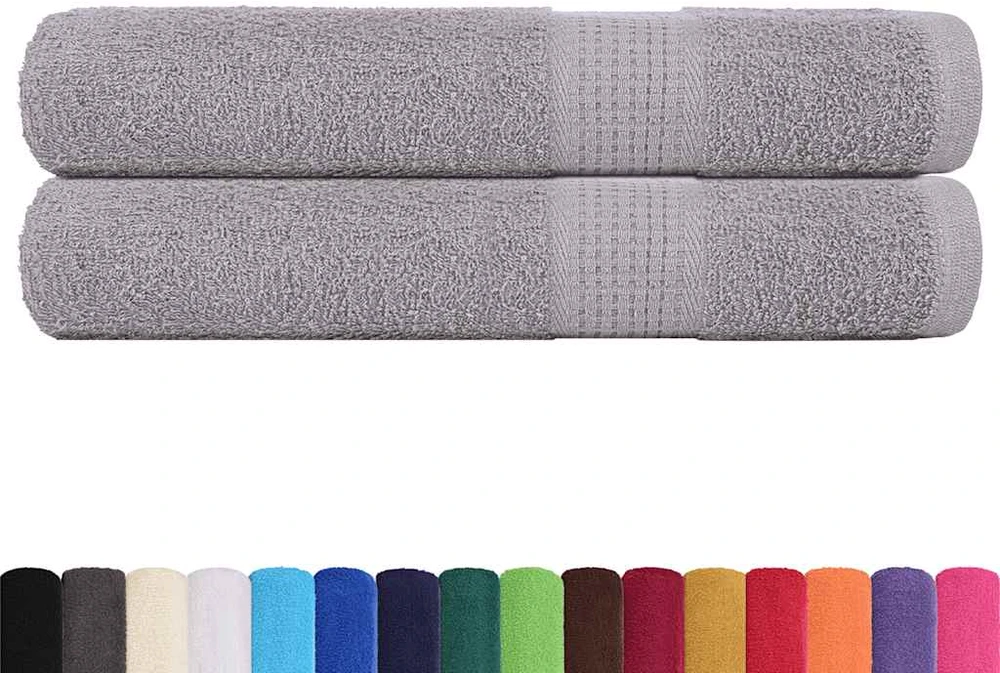 Rankšluostis Rankšluosčiai, FROGN, 2 vnt., pilki, 100x200 cm, 360 g/m²