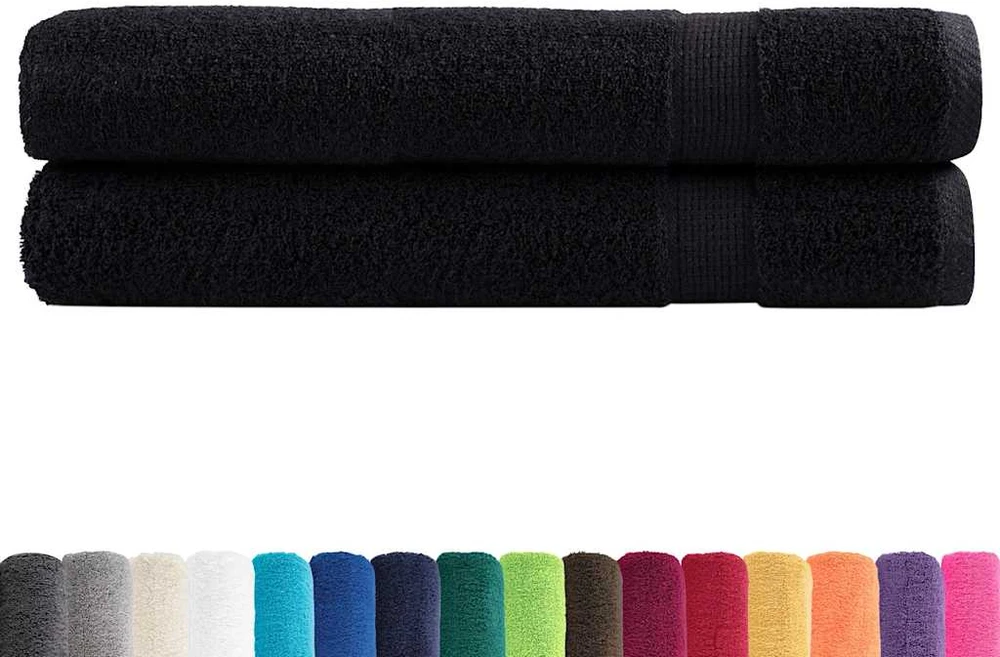 Rankšluostis Rankšluosčiai SOLUND, 2vnt., juodi, 100x200cm, 600g/m²