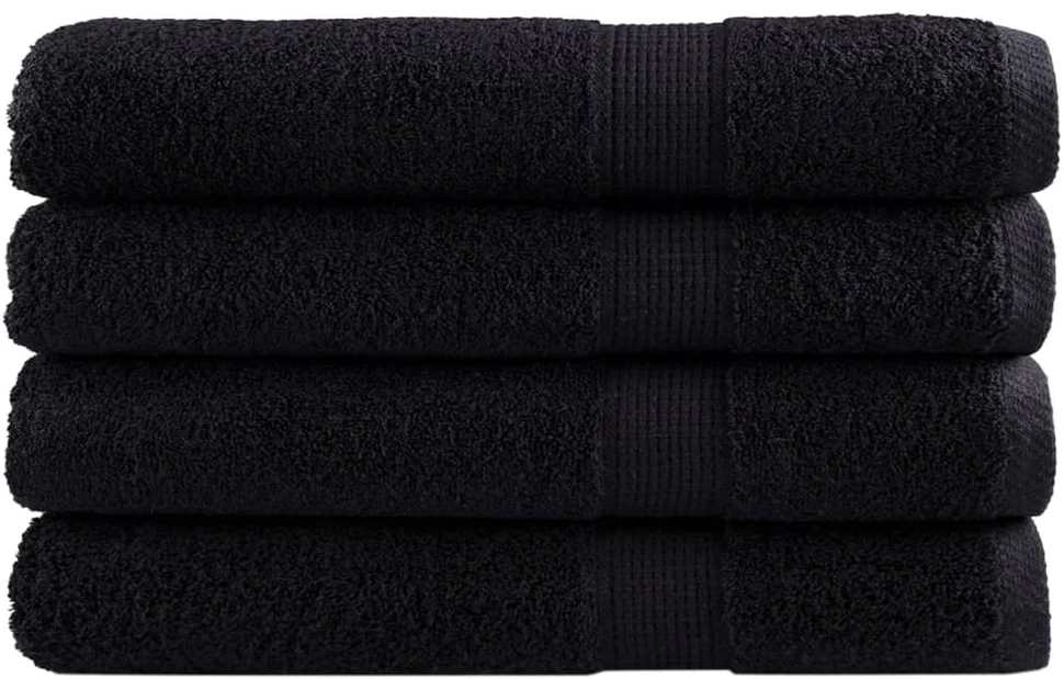 Rankšluostis Rankšluosčiai SOLUND, 4vnt., juodi, 100x200cm, 600g/m²