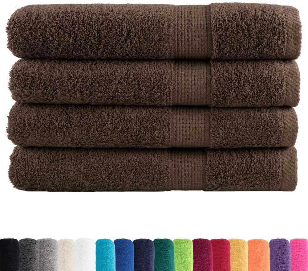 Rankšluostis Rankšluosčiai SOLUND, 4vnt., rudi, 100x200cm, 600g/m²