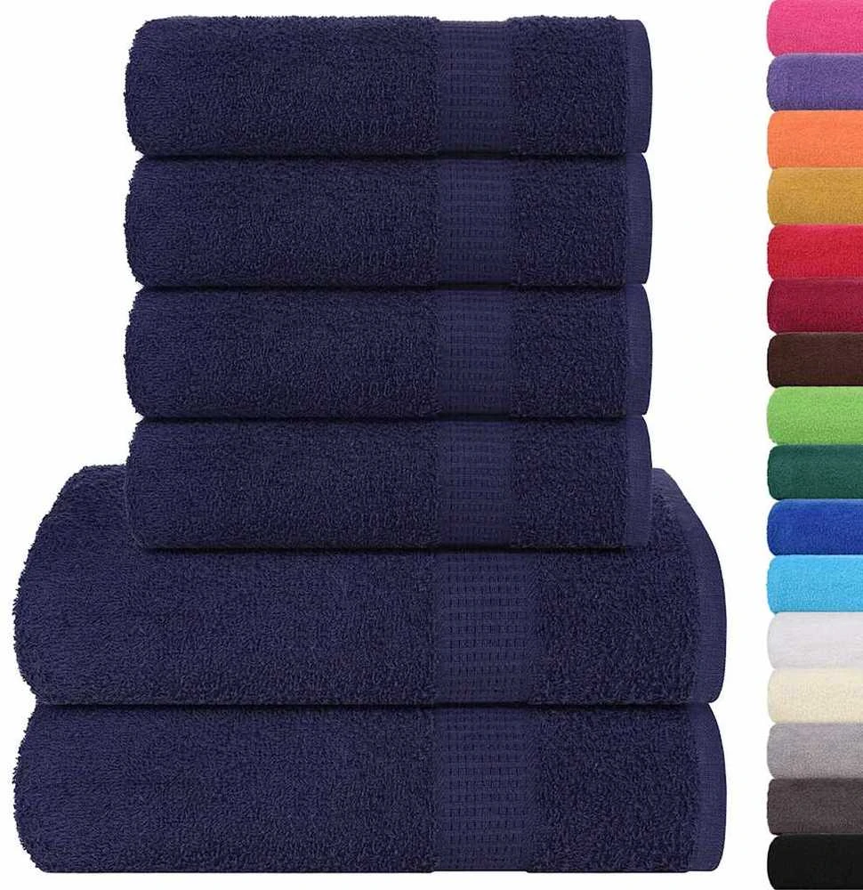 Rankšluostis Rankšluosčių rinkinys, 6vnt., mėlyni, 100% medvilnė, 360g/m²