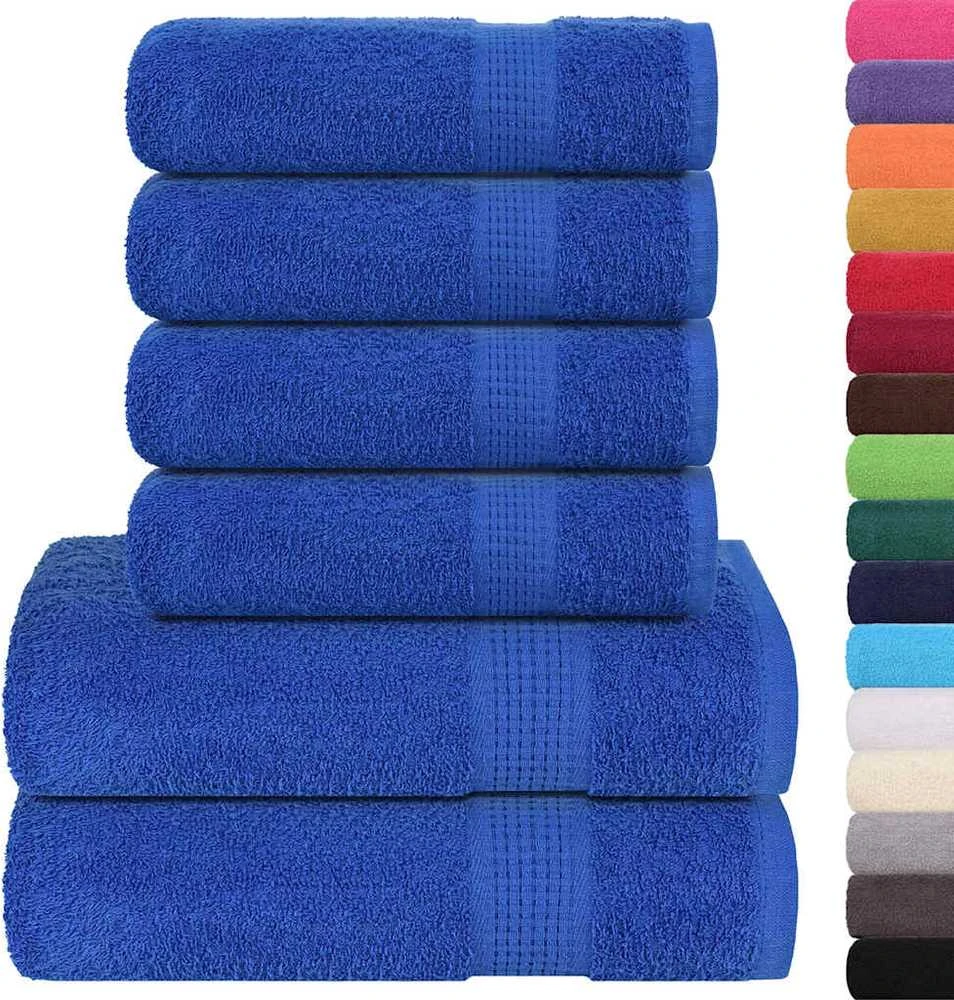 Rankšluostis Rankšluosčių rinkinys, 6vnt., mėlyni, 100% medvilnė, 360g/m²