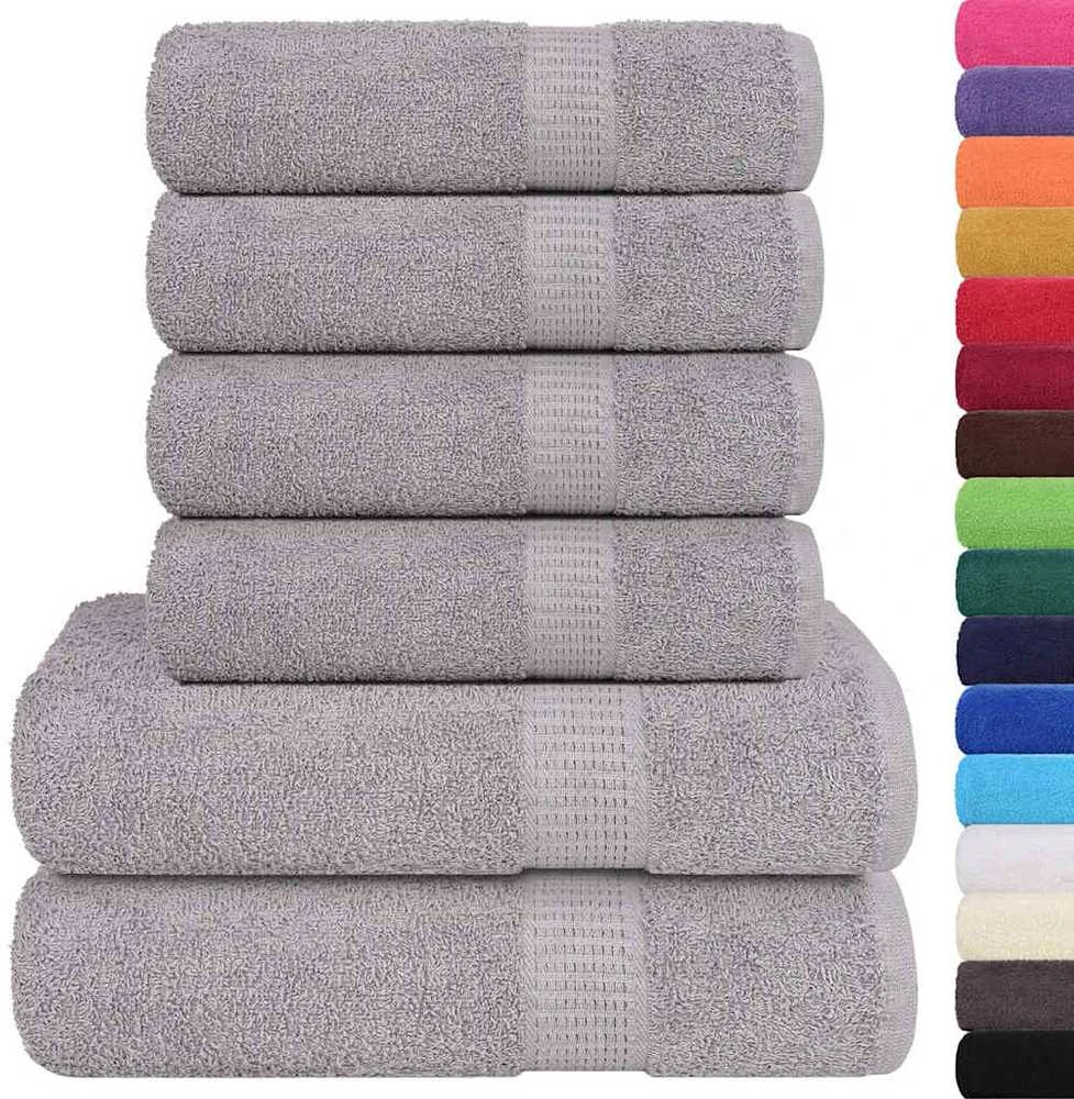 Rankšluostis Rankšluosčių rinkinys, 6vnt., pilki, 100% medvilnė, 360g/m²