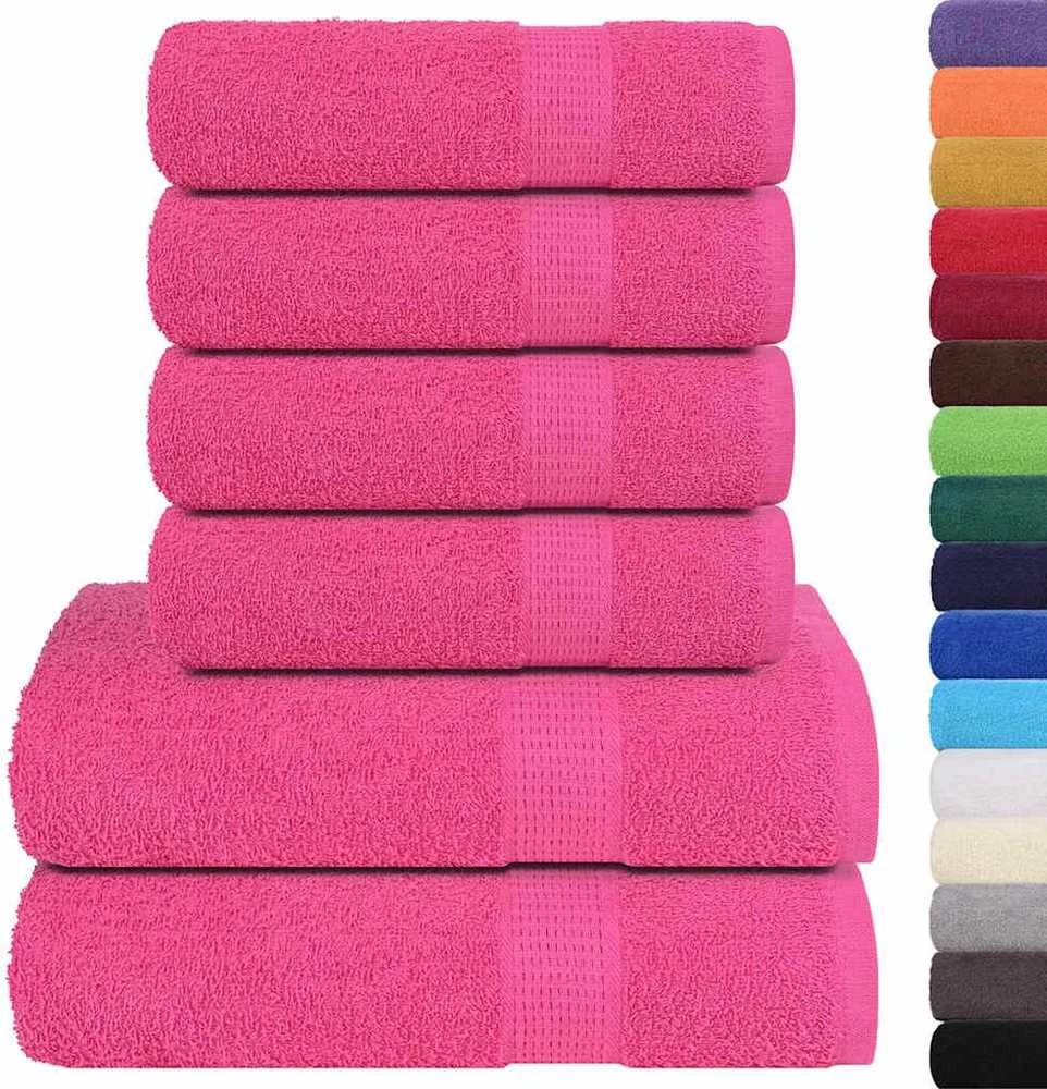 Rankšluostis Rankšluosčių rinkinys, 12vnt., rožiniai, 100% medvilnė, 360g/m²