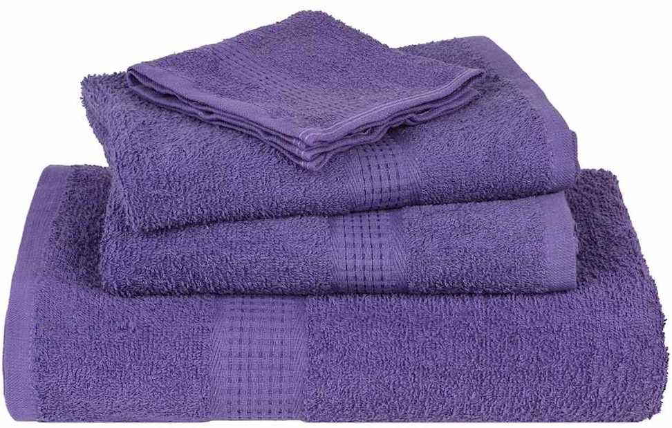 Rankšluostis Rankšluosčių rinkinys, 6vnt., violetiniai, medvilnė, 360g/m²