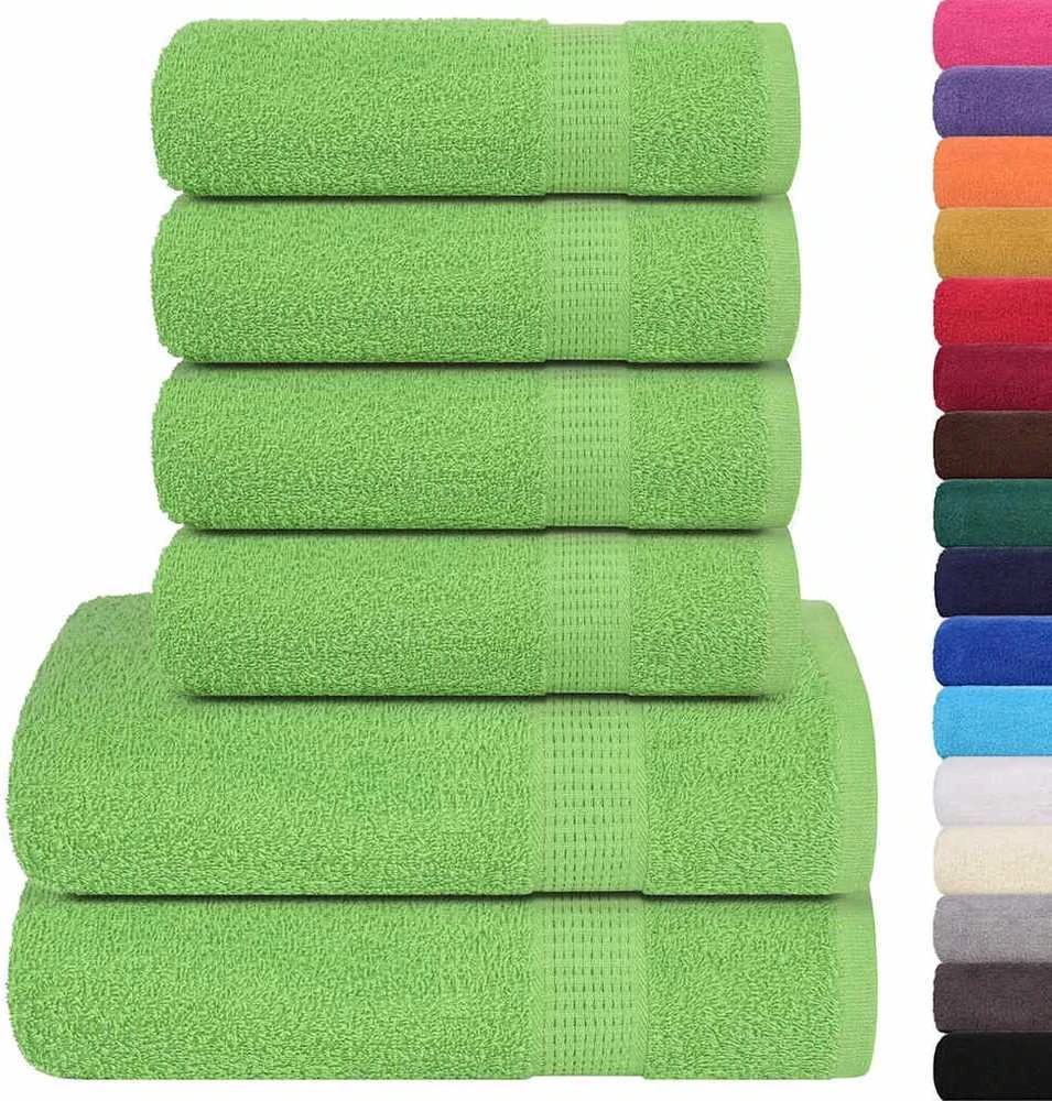 Rankšluostis Rankšluosčių rinkinys, 6vnt., žali, 100% medvilnė, 360g/m²