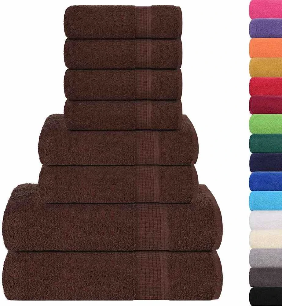 Rankšluostis Rankšluosčių rinkinys, 8vnt., rudi, 100% medvilnė, 360g/m²