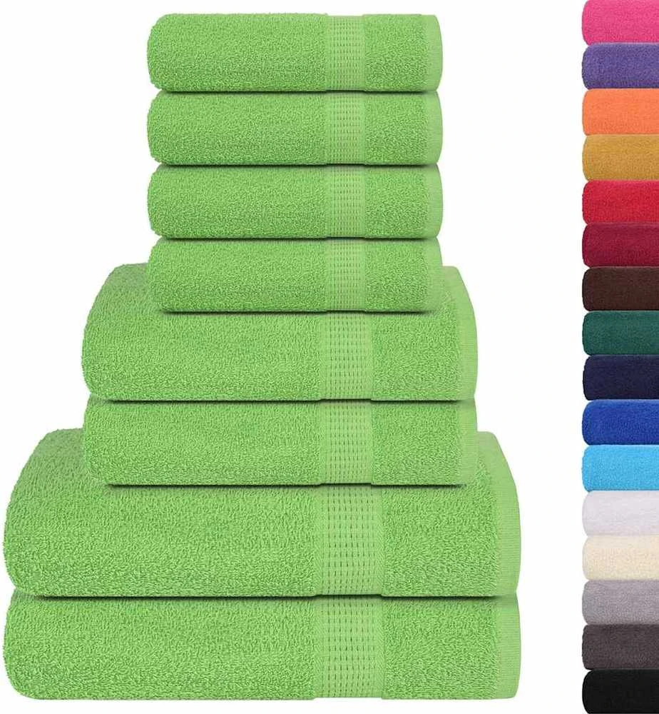 Rankšluostis Rankšluosčių rinkinys, 8vnt., žali, 100% medvilnė, 360g/m²