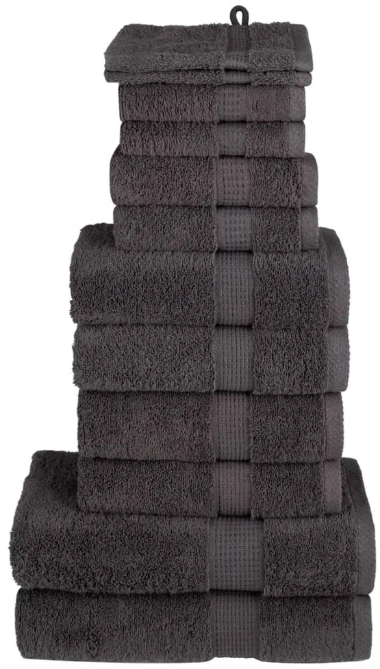 Rankšluostis Rankšluosčių rinkinys SOLUND, 12vnt., antracito, 600g/m²
