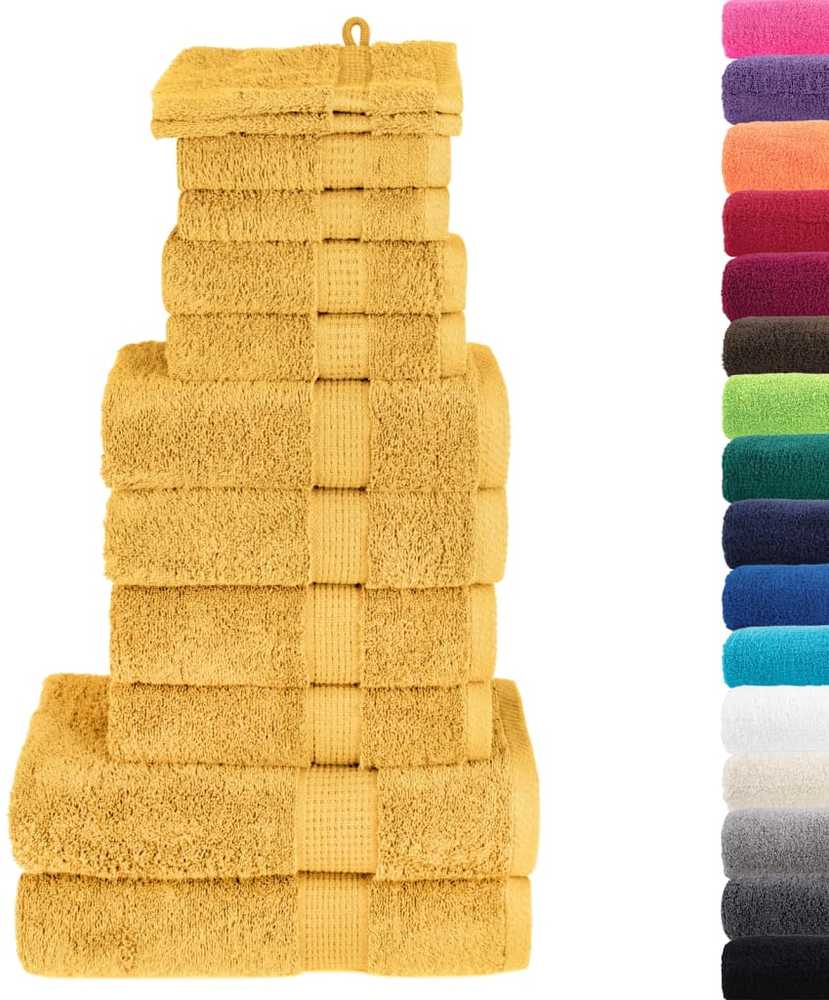 Rankšluostis Rankšluosčių rinkinys SOLUND, 12vnt., auksiniai, 600g/m²