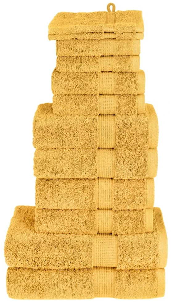 Rankšluostis Rankšluosčių rinkinys SOLUND, 12vnt., auksiniai, 600g/m²