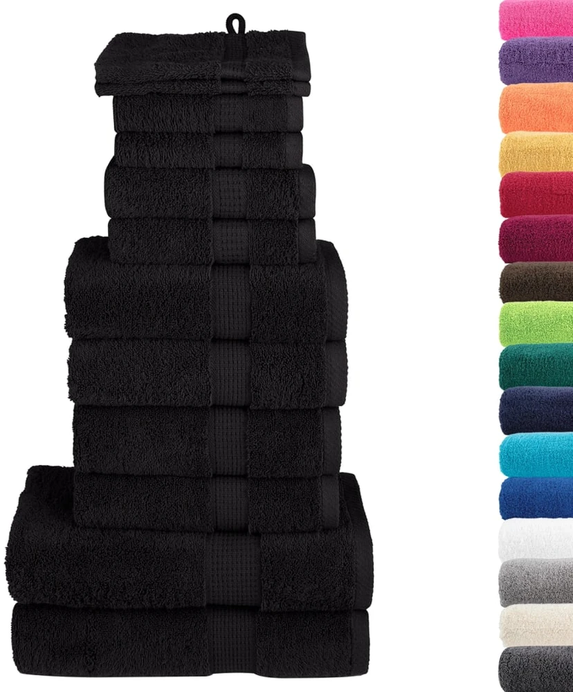 Rankšluostis Rankšluosčių rinkinys SOLUND, 12vnt., juodi, 600g/m²