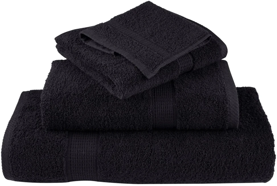 Rankšluostis Rankšluosčių rinkinys SOLUND, 12vnt., juodi, 600g/m²