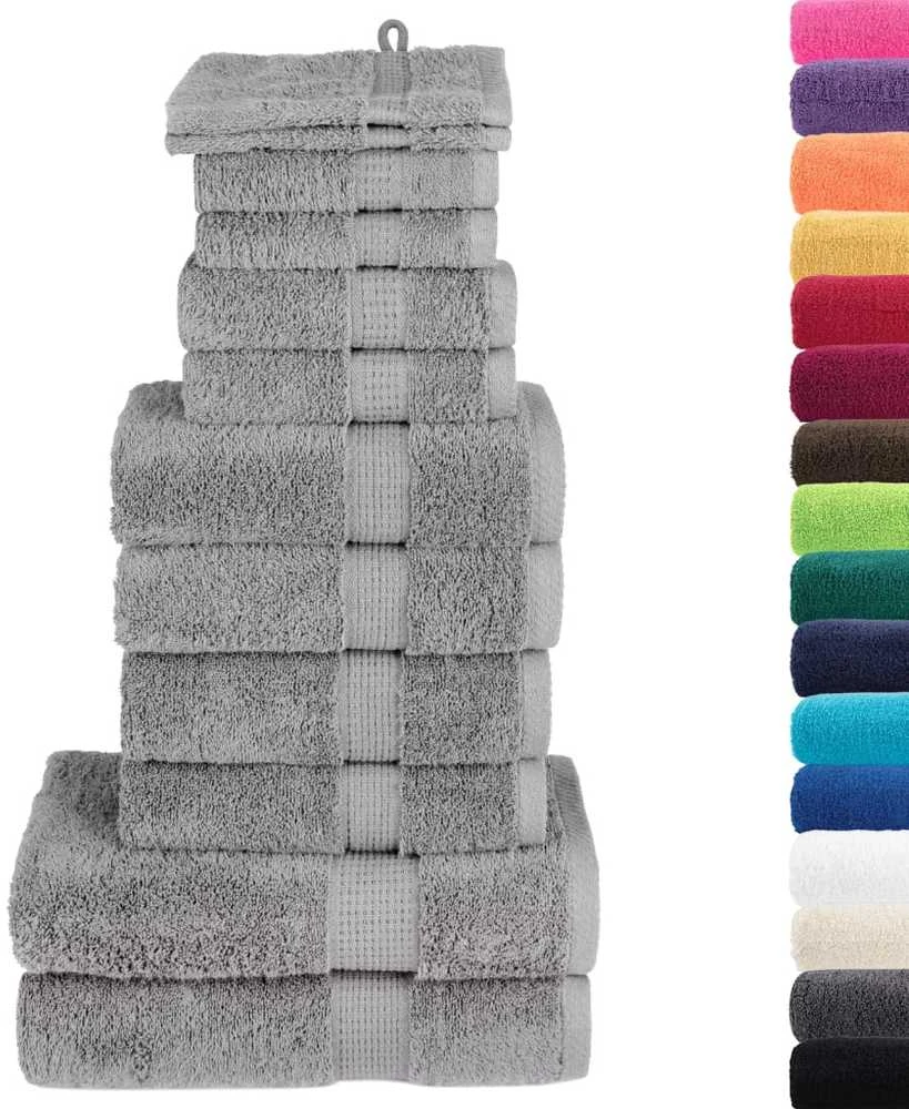 Rankšluostis Rankšluosčių rinkinys SOLUND, 12vnt., pilki, 600g/m²