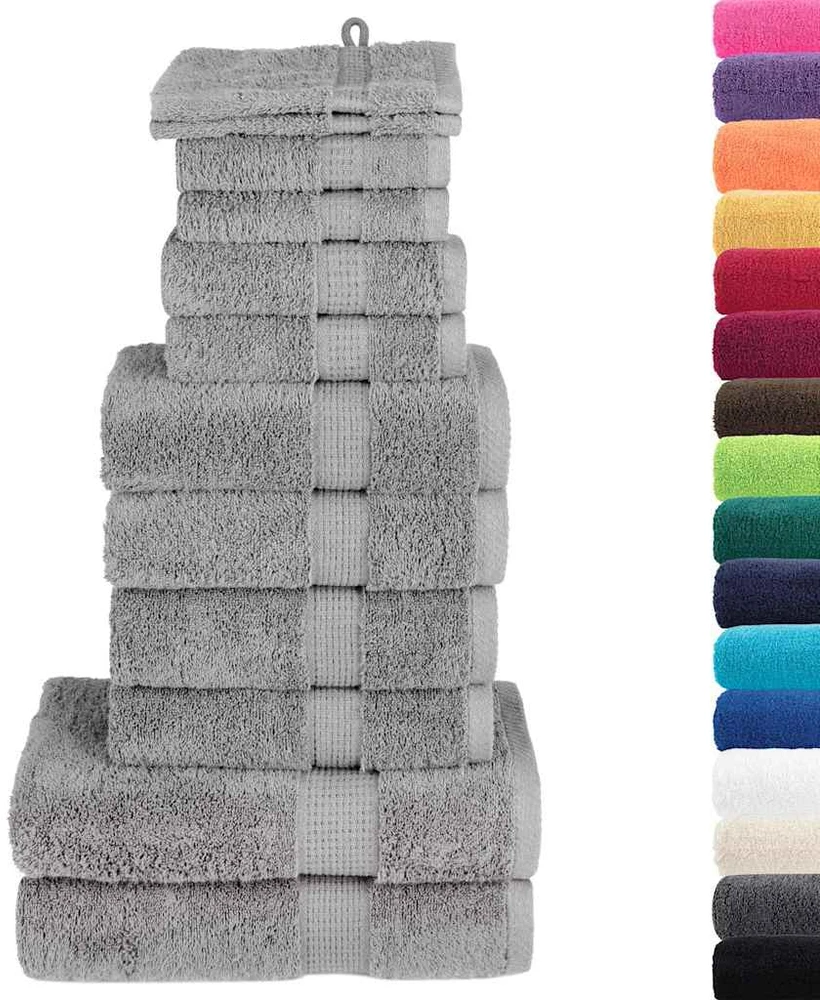 Rankšluostis Rankšluosčių rinkinys SOLUND, 12vnt., pilki, 600g/m²