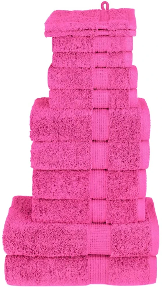 Rankšluostis Rankšluosčių rinkinys SOLUND, 12vnt., rožiniai, 600g/m²