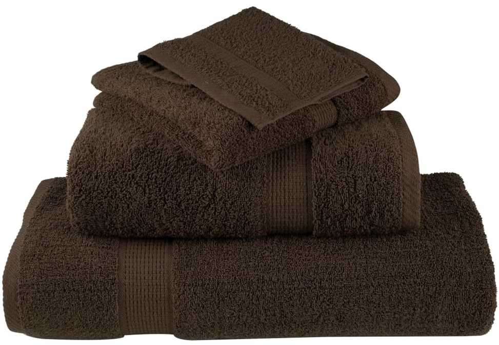 Rankšluostis Rankšluosčių rinkinys SOLUND, 12vnt., rudi, 600g/m²