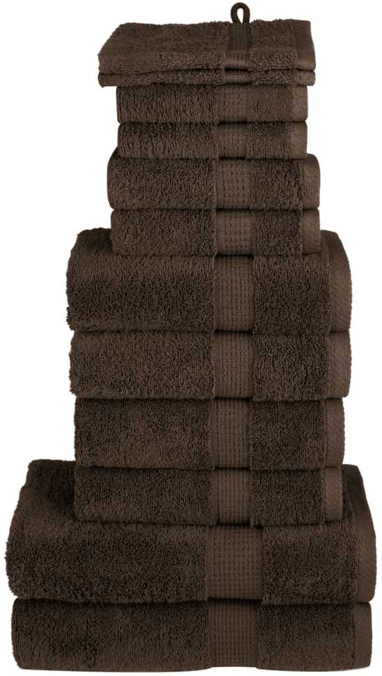 Rankšluostis Rankšluosčių rinkinys SOLUND, 12vnt., rudi, 600g/m²