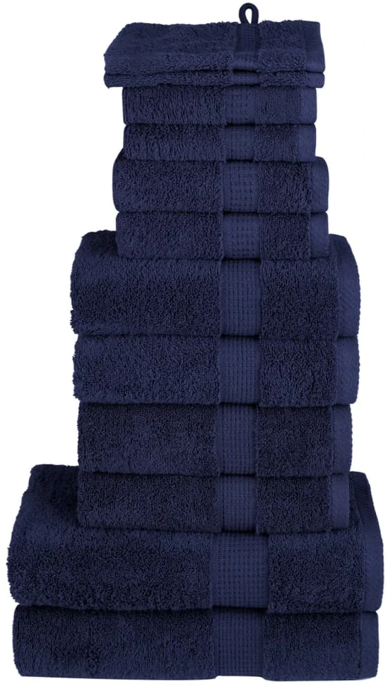 Rankšluostis Rankšluosčių rinkinys SOLUND, 12vnt., tamsiai mėlyni, 600g/m²