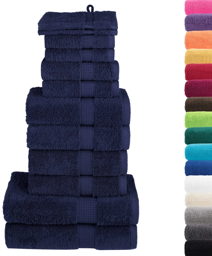Rankšluostis Rankšluosčių rinkinys SOLUND, 12vnt., tamsiai mėlyni, 600g/m²