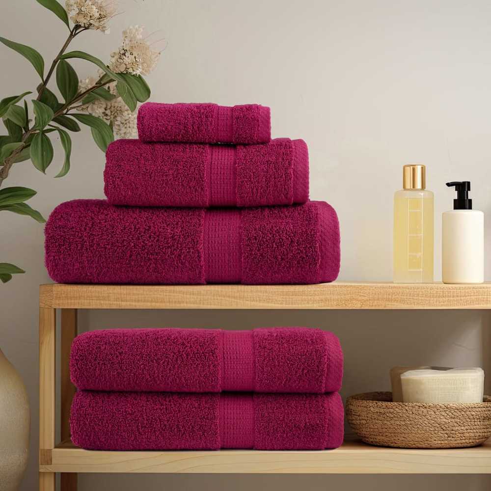 Rankšluostis Rankšluosčių rinkinys SOLUND, 12vnt., tamsiai raudoni, 600g/m²