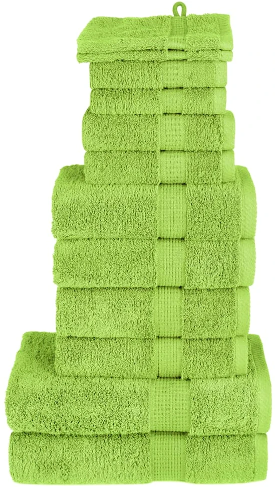 Rankšluostis Rankšluosčių rinkinys SOLUND, 12vnt., žali, 600g/m²