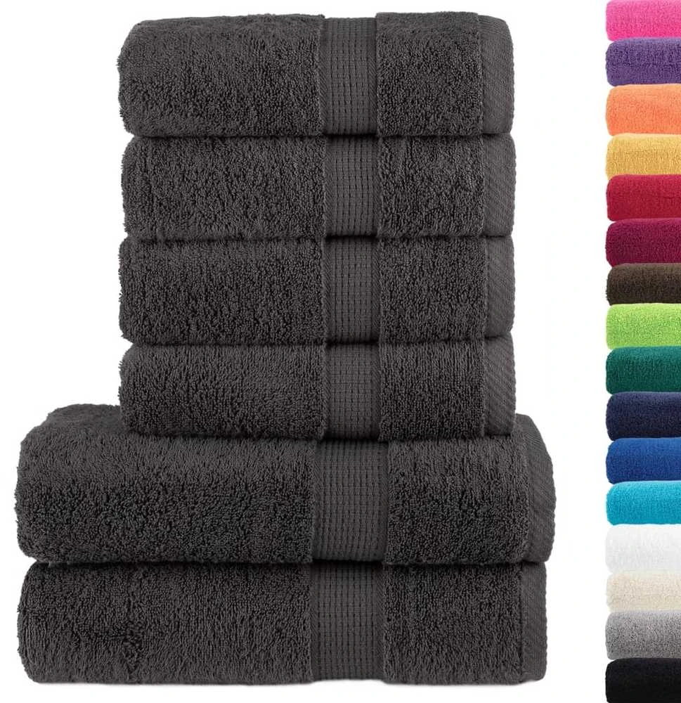 Rankšluostis Rankšluosčių rinkinys SOLUND, 6vnt., antracito, 600g/m²