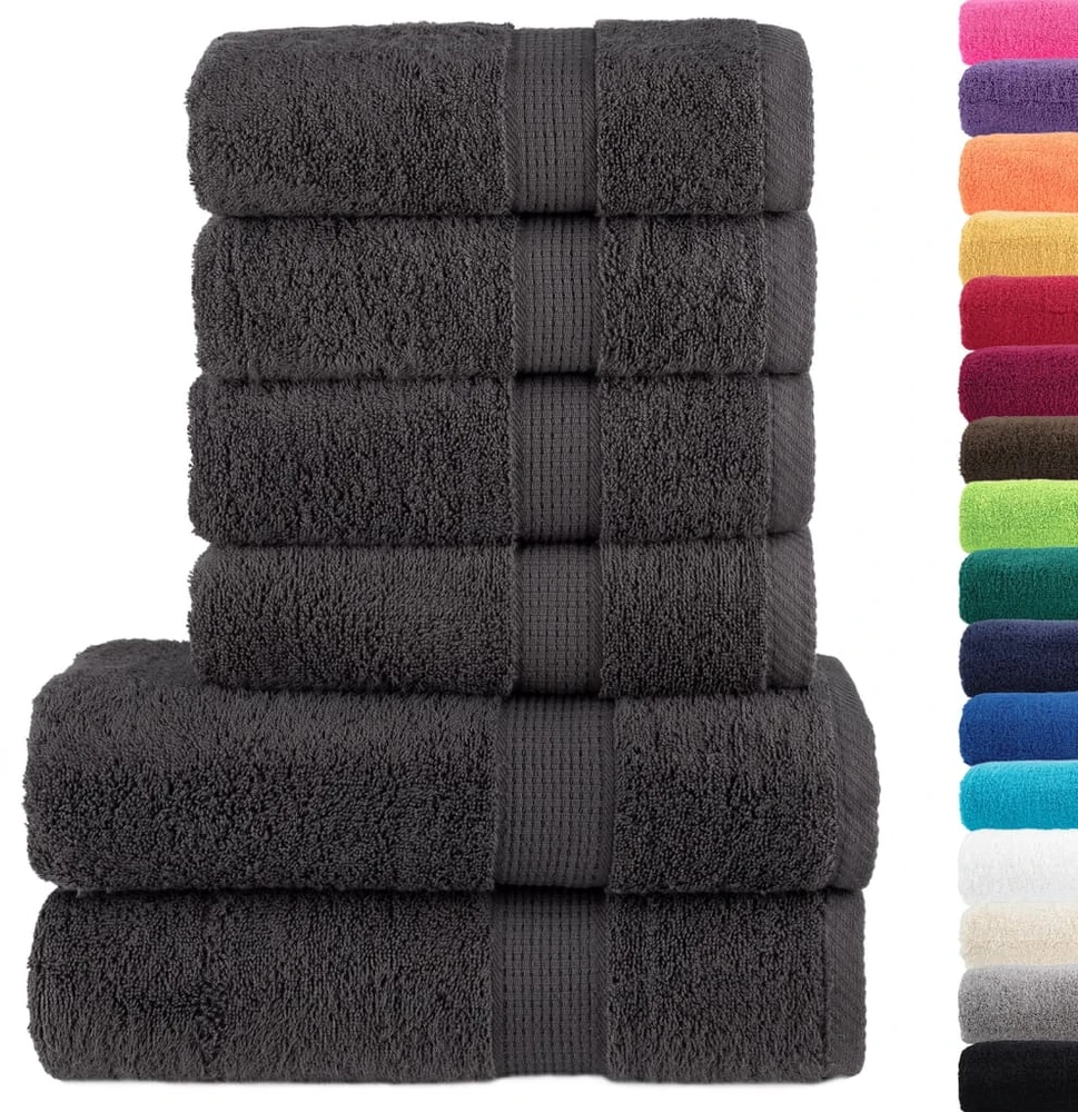 Rankšluostis Rankšluosčių rinkinys SOLUND, 6vnt., antracito, 600g/m²