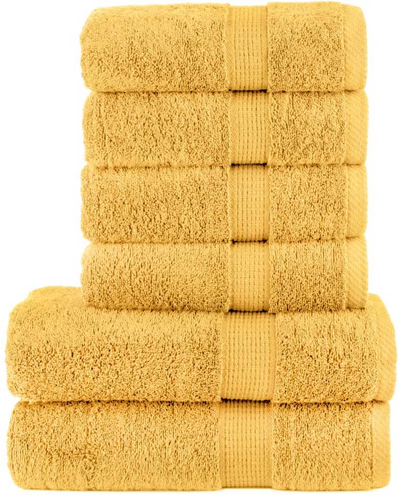 Rankšluostis Rankšluosčių rinkinys SOLUND, 6vnt., auksiniai, 600g/m²