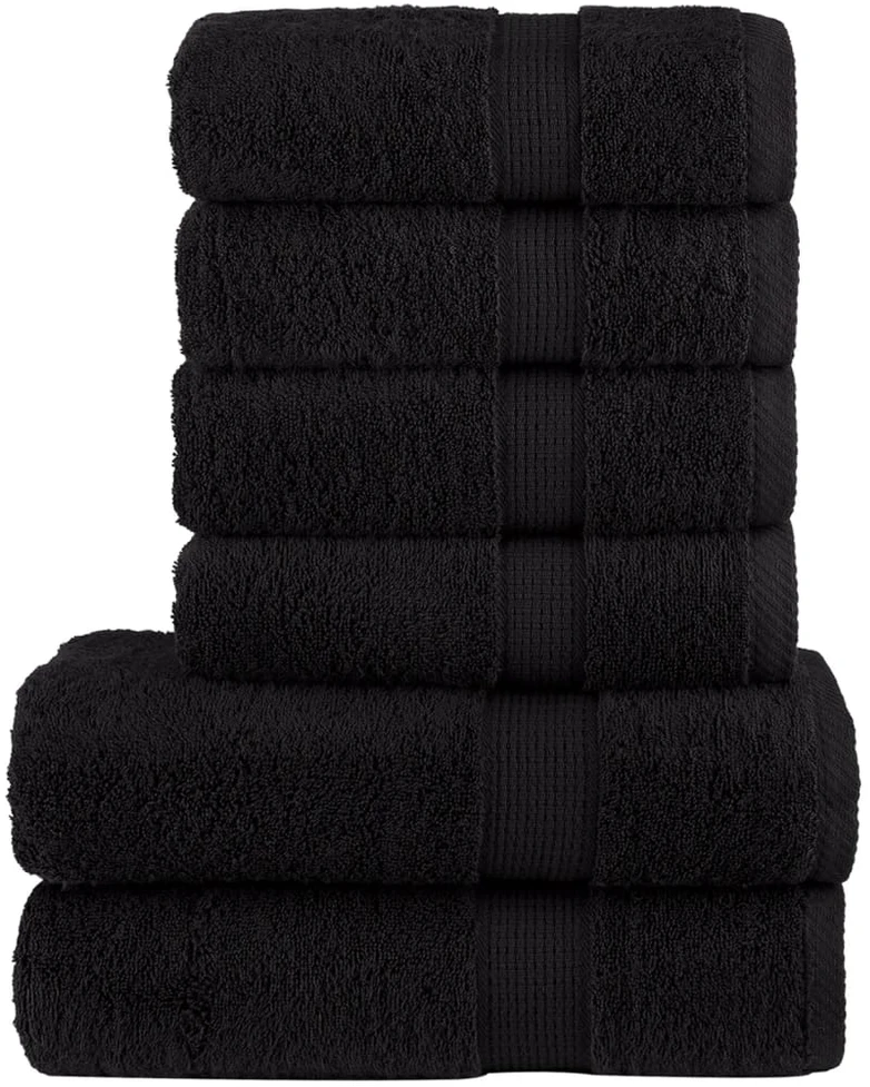 Rankšluostis Rankšluosčių rinkinys SOLUND, 6vnt., juodi, 600g/m²