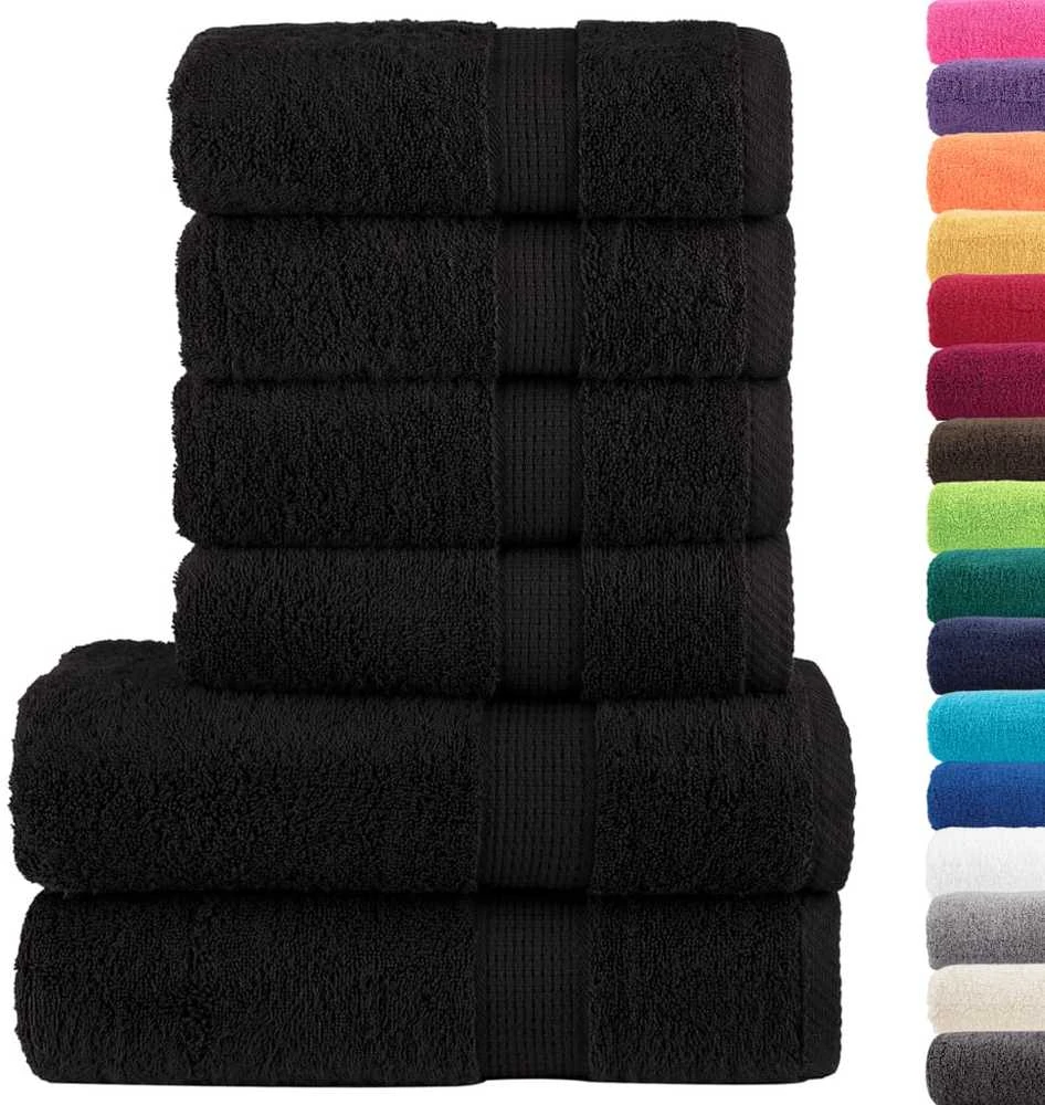 Rankšluostis Rankšluosčių rinkinys SOLUND, 6vnt., juodi, 600g/m²