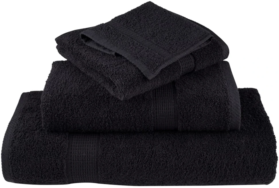 Rankšluostis Rankšluosčių rinkinys SOLUND, 6vnt., juodi, 600g/m²