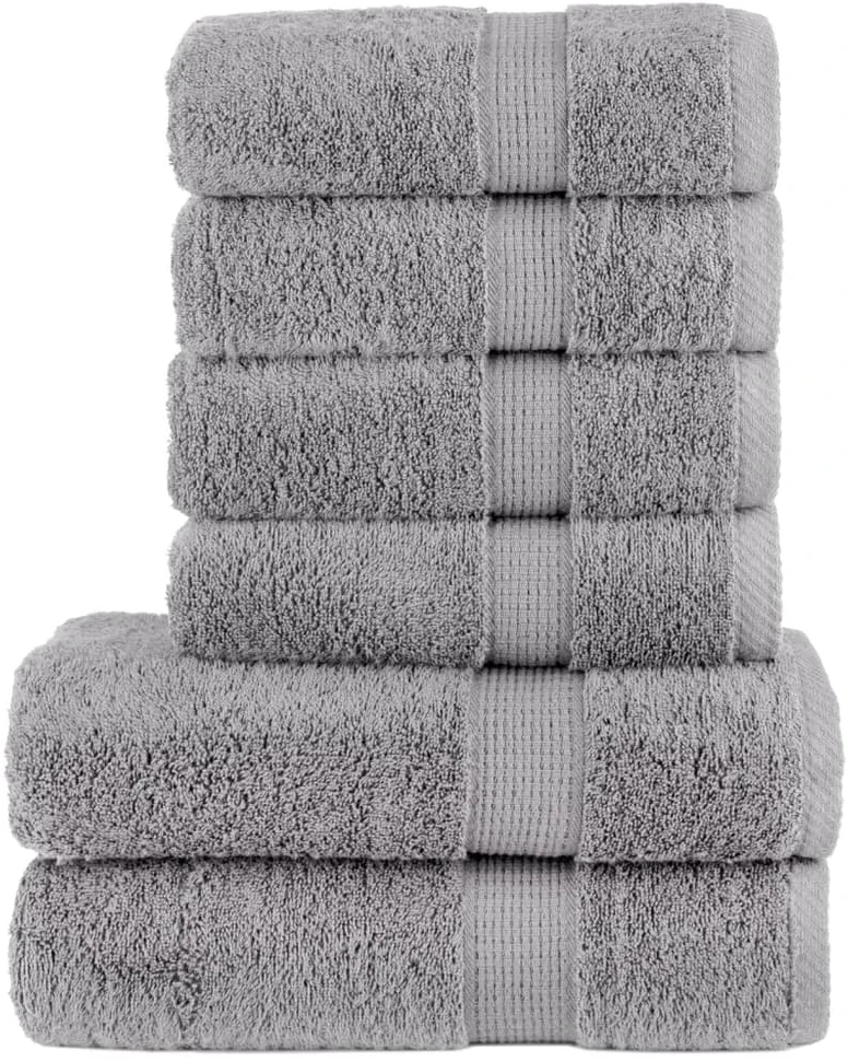 Rankšluostis Rankšluosčių rinkinys SOLUND, 6vnt., pilki, 600g/m²