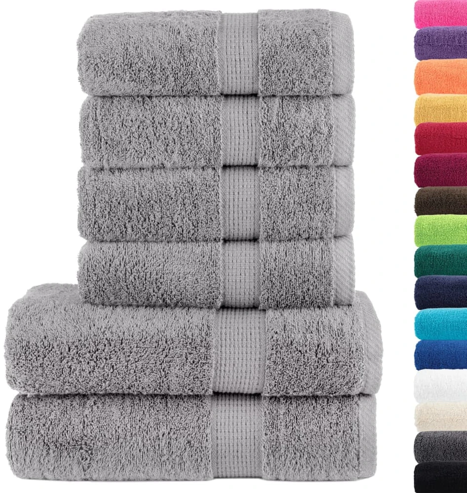 Rankšluostis Rankšluosčių rinkinys SOLUND, 6vnt., pilki, 600g/m²