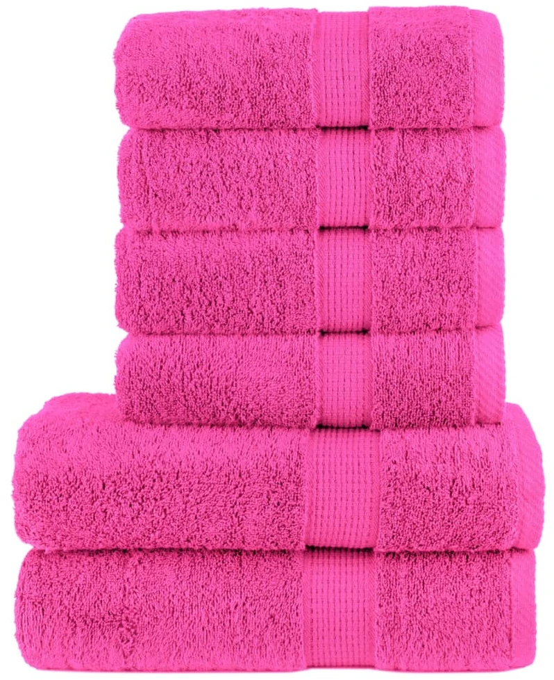 Rankšluostis Rankšluosčių rinkinys SOLUND, 6vnt., rožiniai, 600g/m²