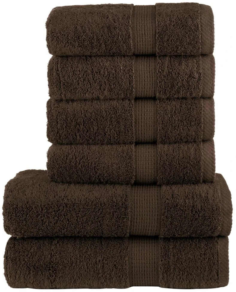 Rankšluostis Rankšluosčių rinkinys SOLUND, 6vnt., rudi, 600g/m²