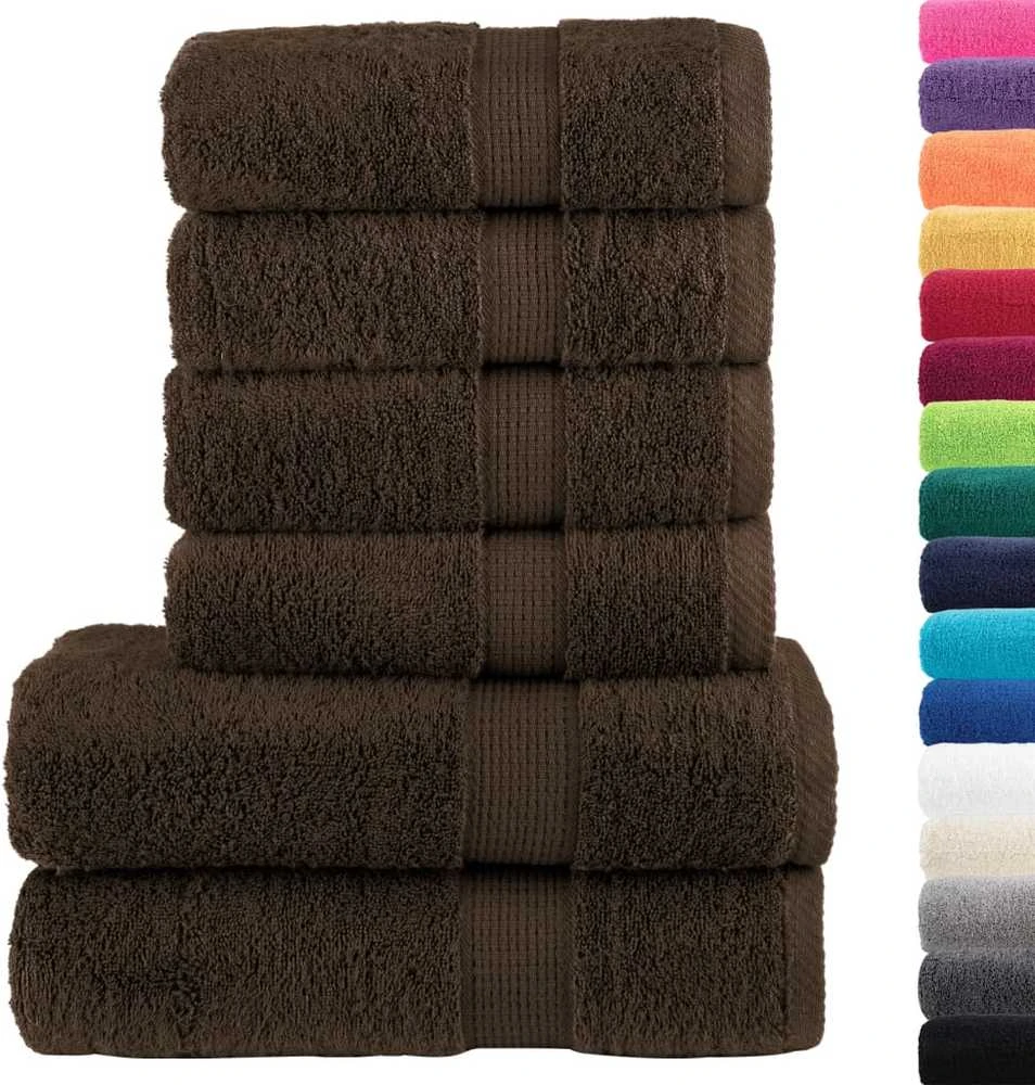 Rankšluostis Rankšluosčių rinkinys SOLUND, 6vnt., rudi, 600g/m²