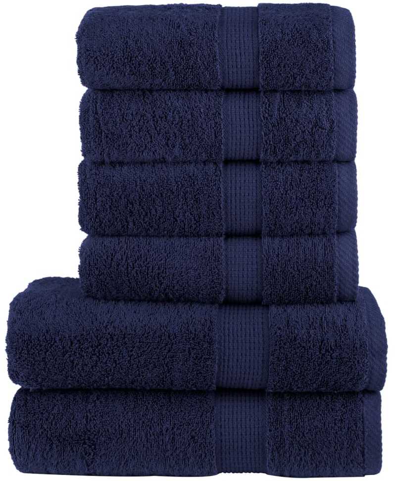 Rankšluostis Rankšluosčių rinkinys SOLUND, 6vnt., tamsiai mėlyni, 600g/m²