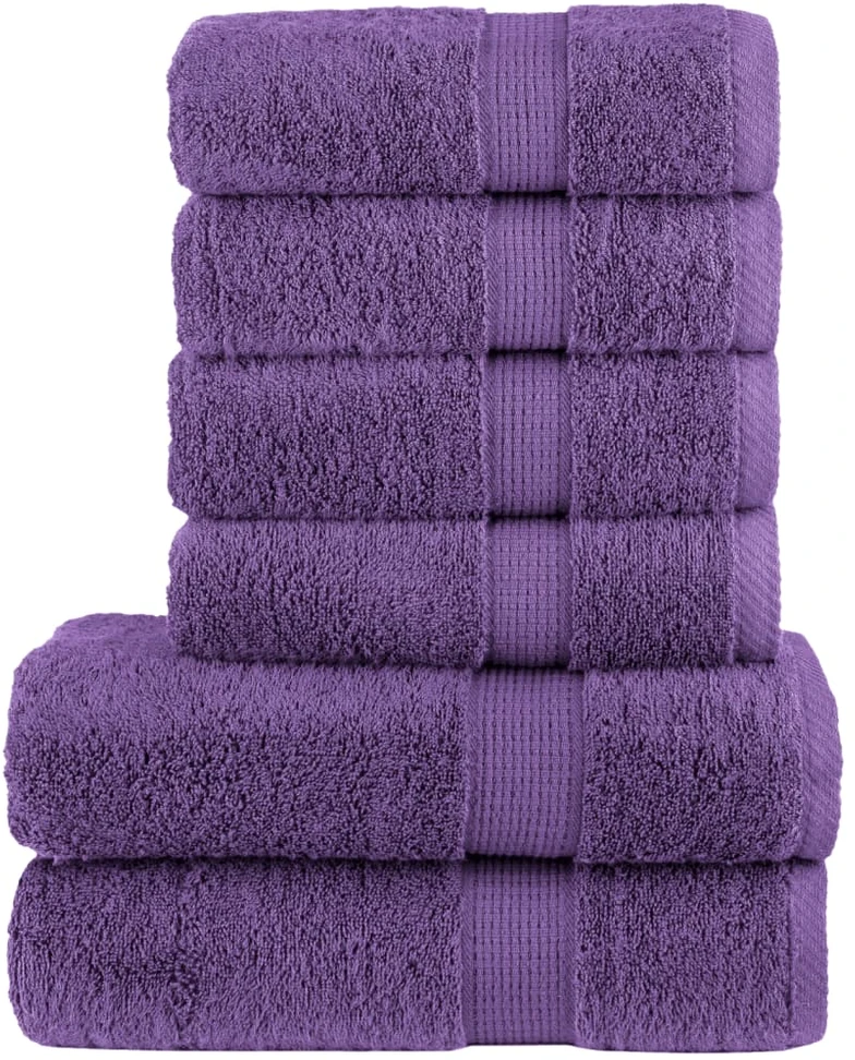 Rankšluostis Rankšluosčių rinkinys SOLUND, 6vnt., violetiniai, 600g/m²