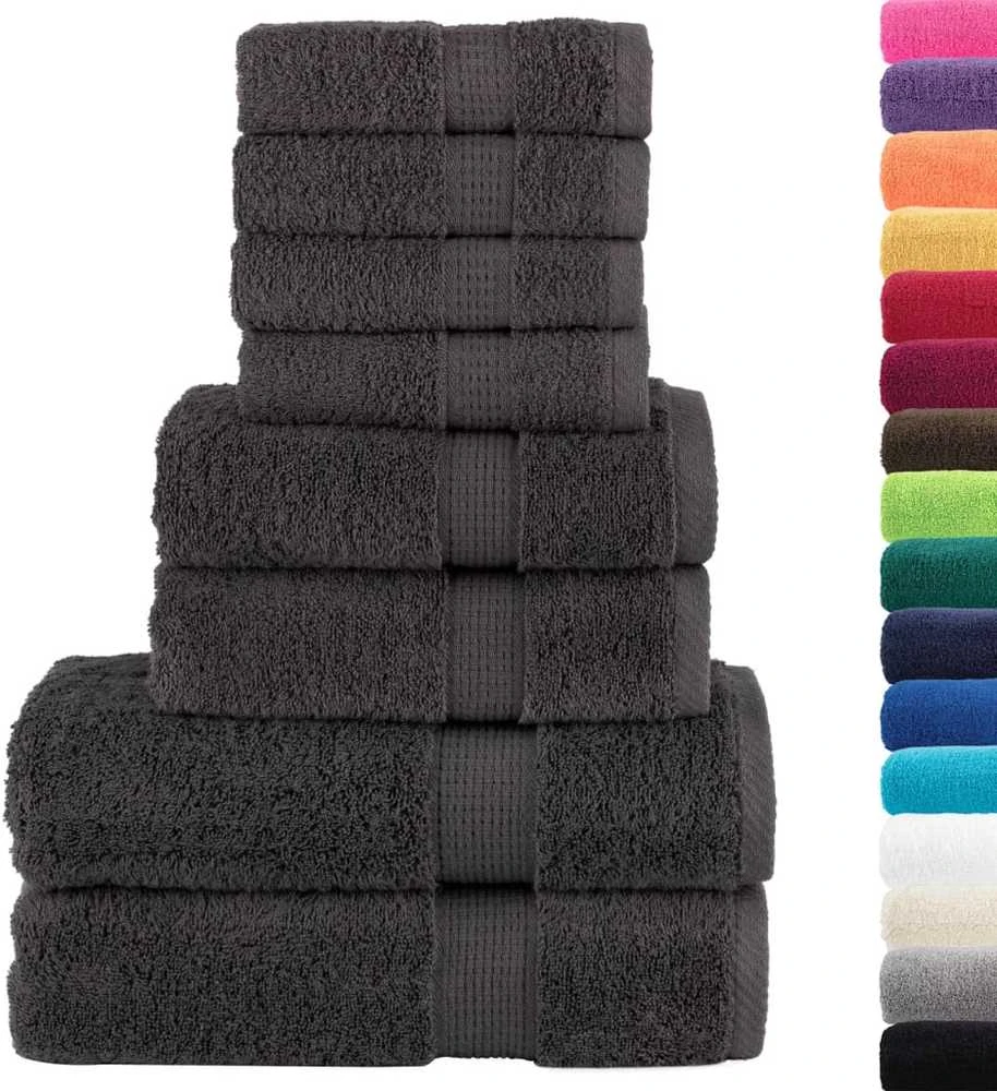 Rankšluostis Rankšluosčių rinkinys SOLUND, 8vnt., antracito, 600g/m²