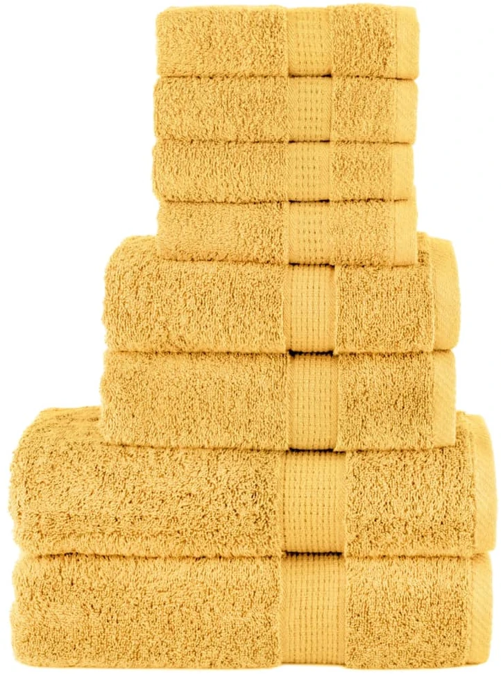 Rankšluostis Rankšluosčių rinkinys SOLUND, 8vnt., auksiniai, 600g/m²