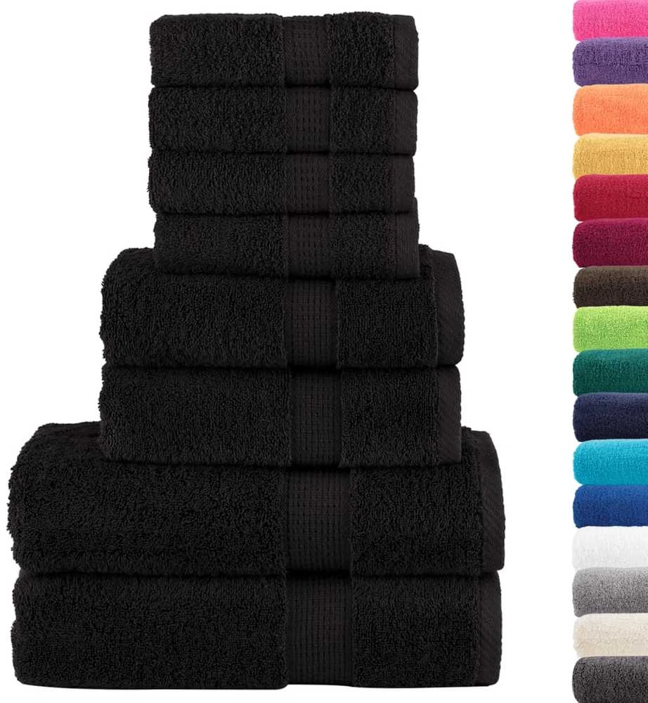 Rankšluostis Rankšluosčių rinkinys SOLUND, 8vnt., juodi, 600g/m²