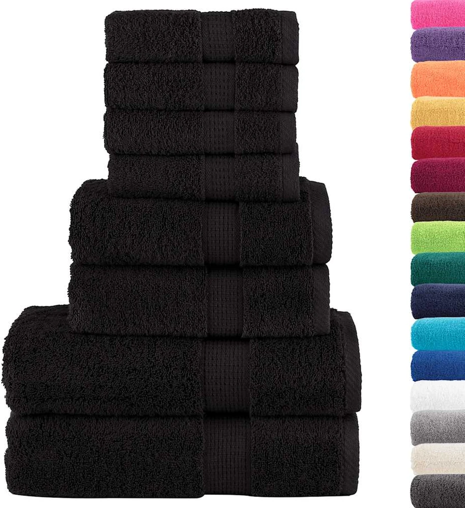 Rankšluostis Rankšluosčių rinkinys SOLUND, 8vnt., juodi, 600g/m²