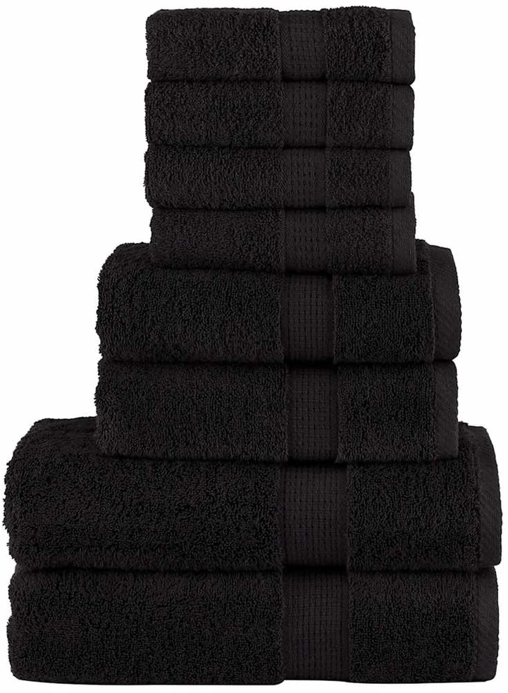 Rankšluostis Rankšluosčių rinkinys SOLUND, 8vnt., juodi, 600g/m²