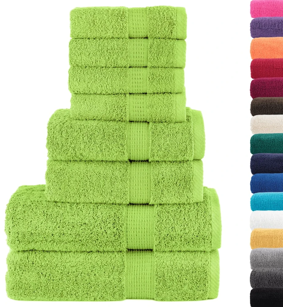 Rankšluostis Rankšluosčių rinkinys SOLUND, 8vnt., obuolio žali, 600g/m²