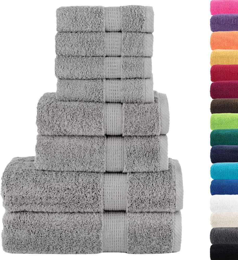 Rankšluostis Rankšluosčių rinkinys SOLUND, 8vnt., pilki, 600g/m²