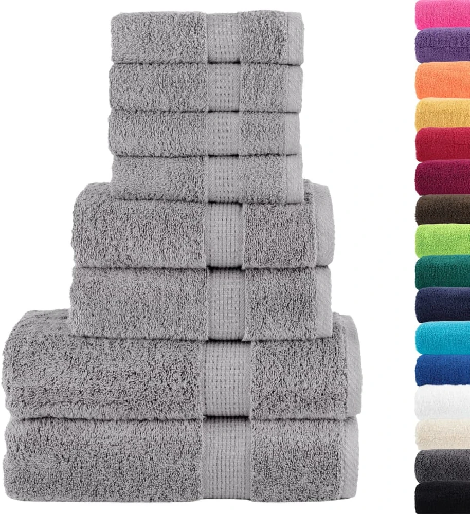 Rankšluostis Rankšluosčių rinkinys SOLUND, 8vnt., pilki, 600g/m²