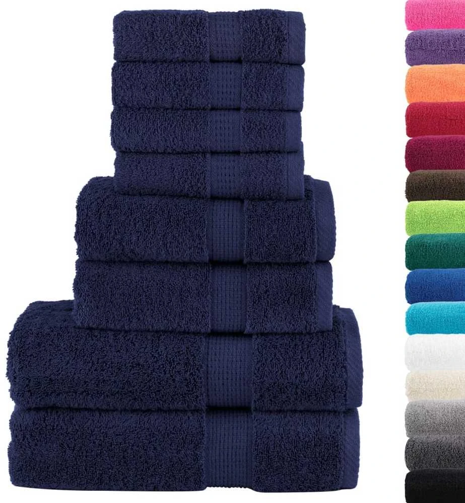 Rankšluostis Rankšluosčių rinkinys SOLUND, 8vnt., tamsiai mėlyni, 600g/m²