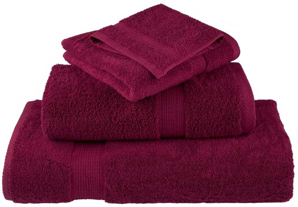 Rankšluostis Rankšluosčių rinkinys SOLUND, 8vnt., tamsiai raudoni, 600g/m²
