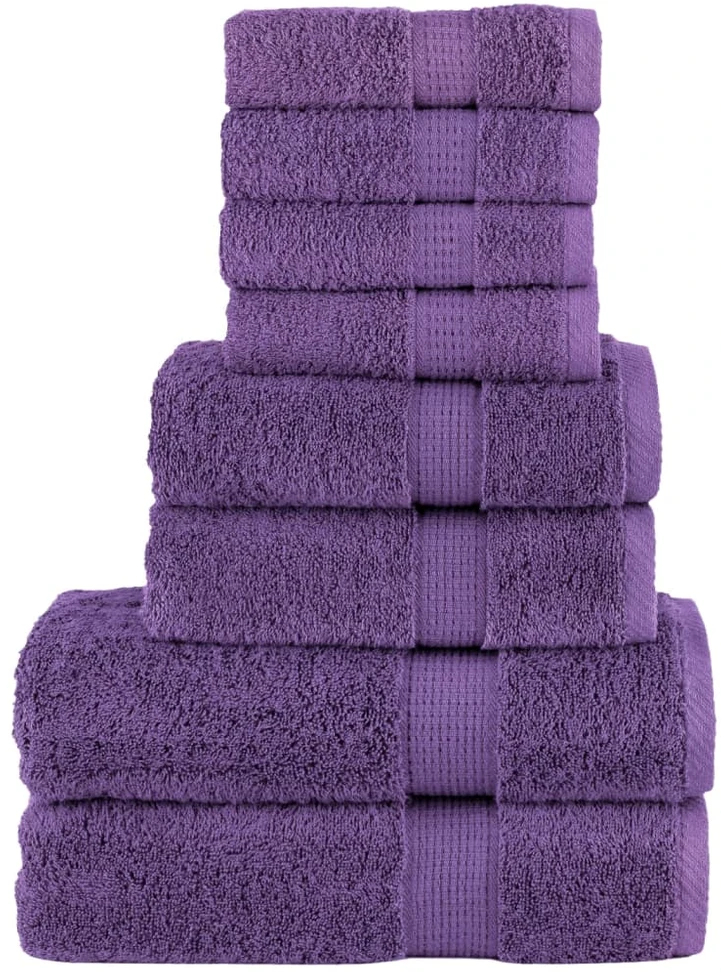 Rankšluostis Rankšluosčių rinkinys SOLUND, 8vnt., violetiniai, 600g/m²